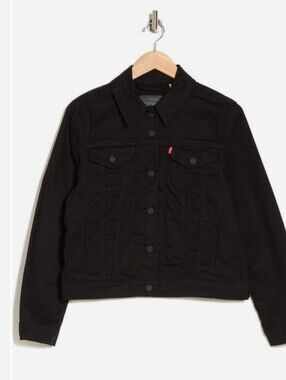 Levi's Women's Original Denim Trucker Jacket In Black -  Size XL